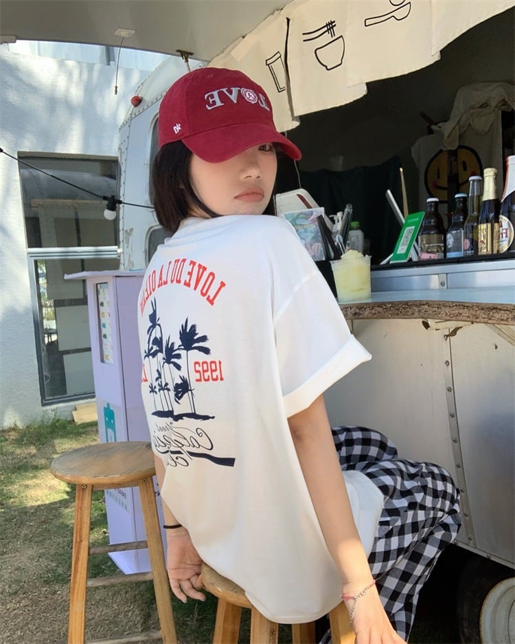 韓国通販 dgo】オーバーサイズバックプリントTシャツ ホワイト