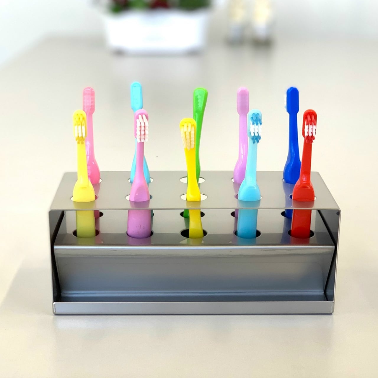 歯ブラシスタンド10人用 Xタイプ | Murakami-Stainless