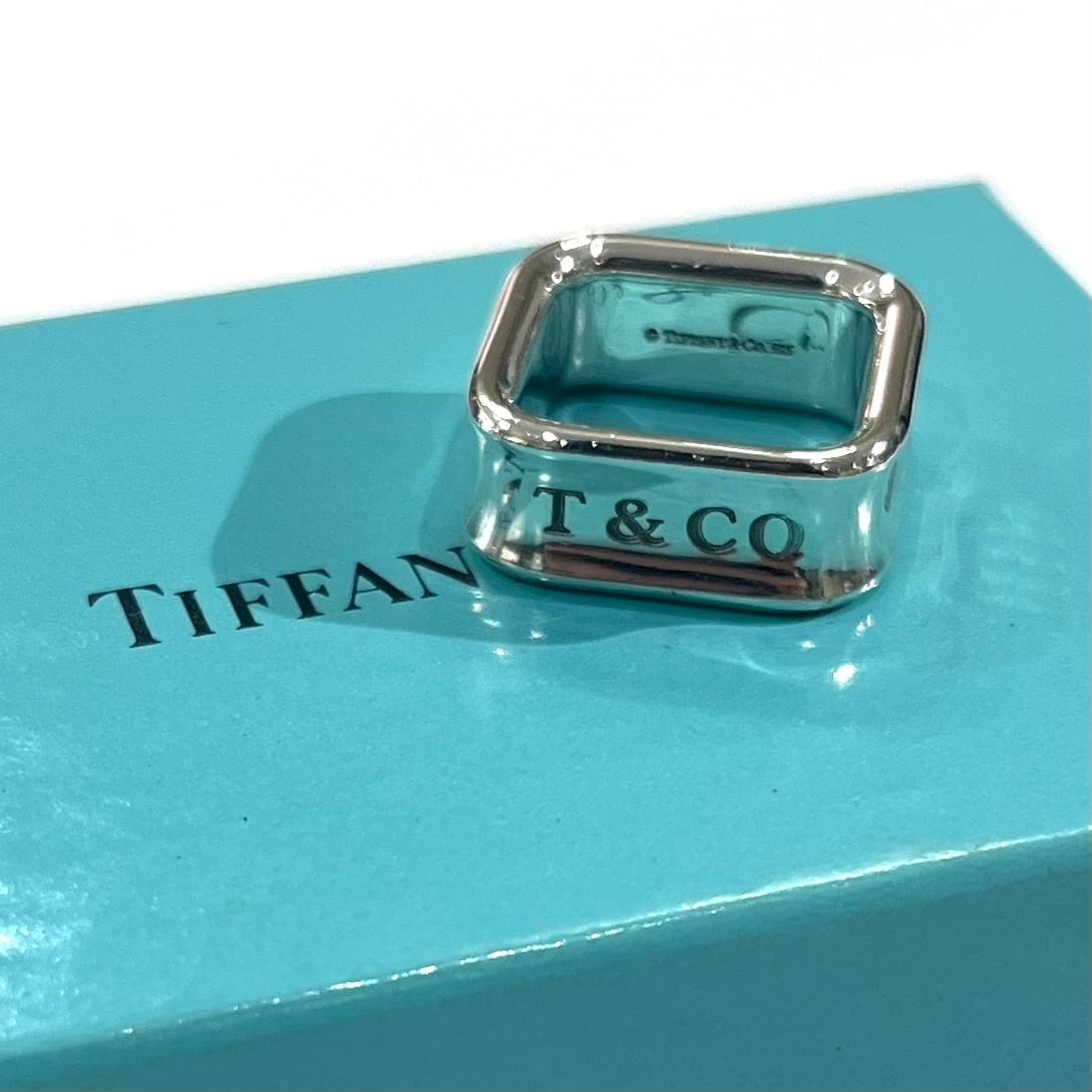 TIFFANY&CO.】【9-10号】2697 T&CO 1837 スクエアリング／シルバー925