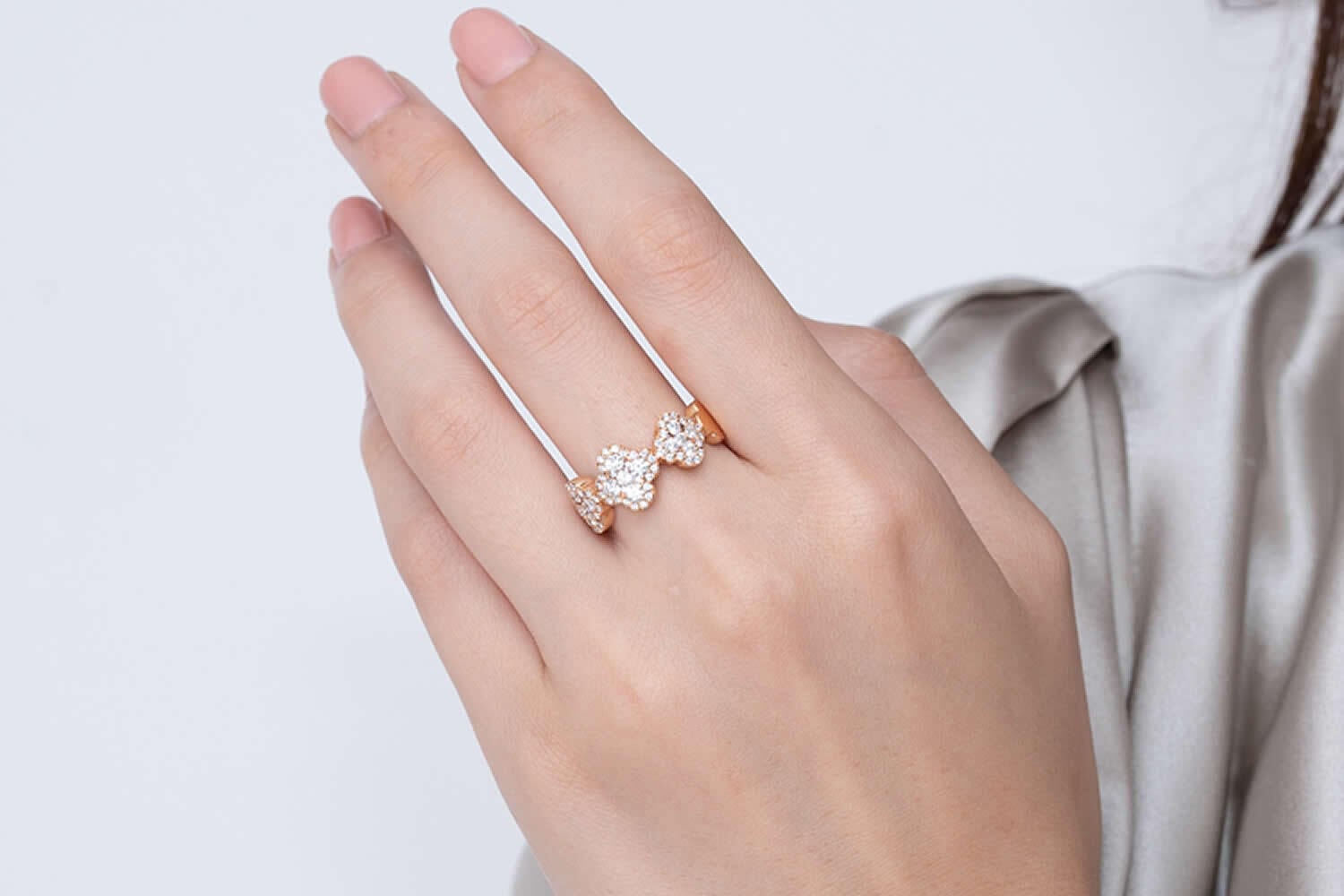 K18PG ダイヤリング(品番：100-0008) | KIYOMI Anniversary Jewelry