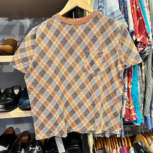 Ⓝ1960s CALIFORNIA S/S JACQUAD CHECK T-SHIRT