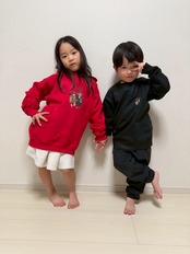KIDS フーディープルオーバーLEONoriginal レッド