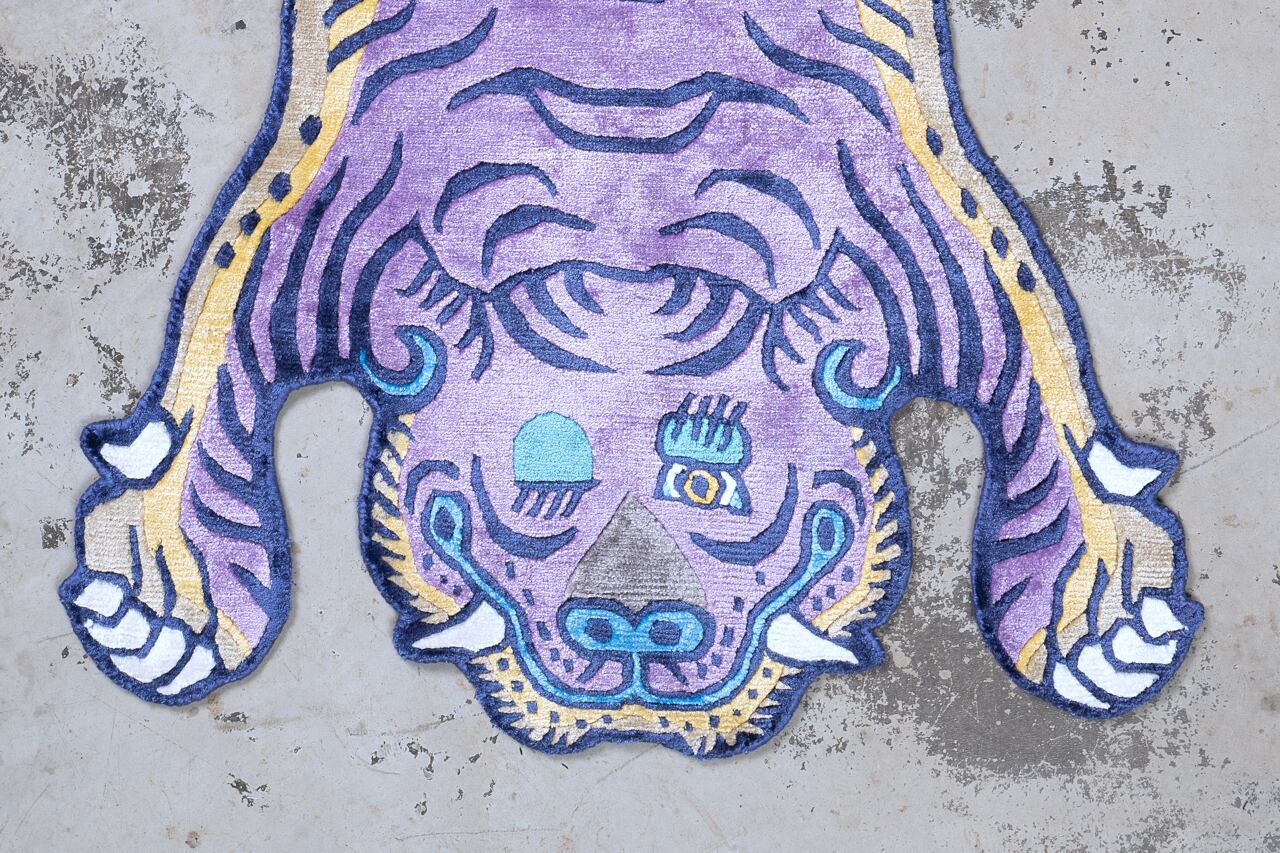 Tibetan Tiger Rug 《Sサイズ•シルク・オリジナル1•パープル331