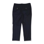 BURBERRY LONDON バーバリー 裾ファスナー ストレッチ クロップドパンツ 36 /濃紺 ネイビー/レディース/日本製