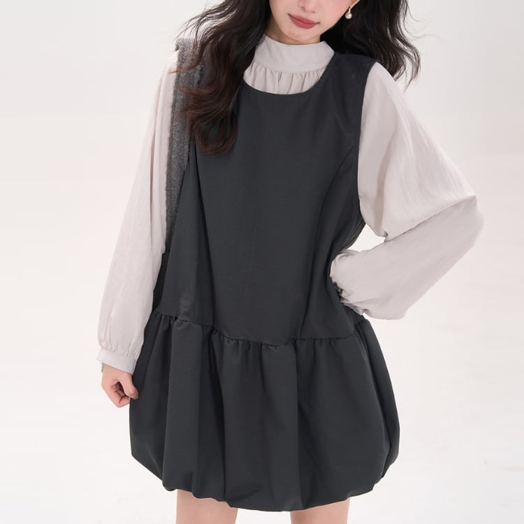 Colorless balloon mini dress 00145