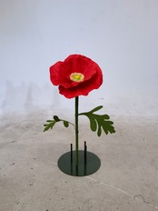 ペーパー　ジャイアントフラワー　ポピー30cm　オレンジ・レッド