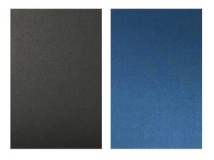 【在庫のみ】【 限定】和紙かわ澄 御朱印帳 特大 18.2×12.1cm 絹紋表紙 紺碧 1冊 簀目紋表紙 黒 1冊 合計2冊セット