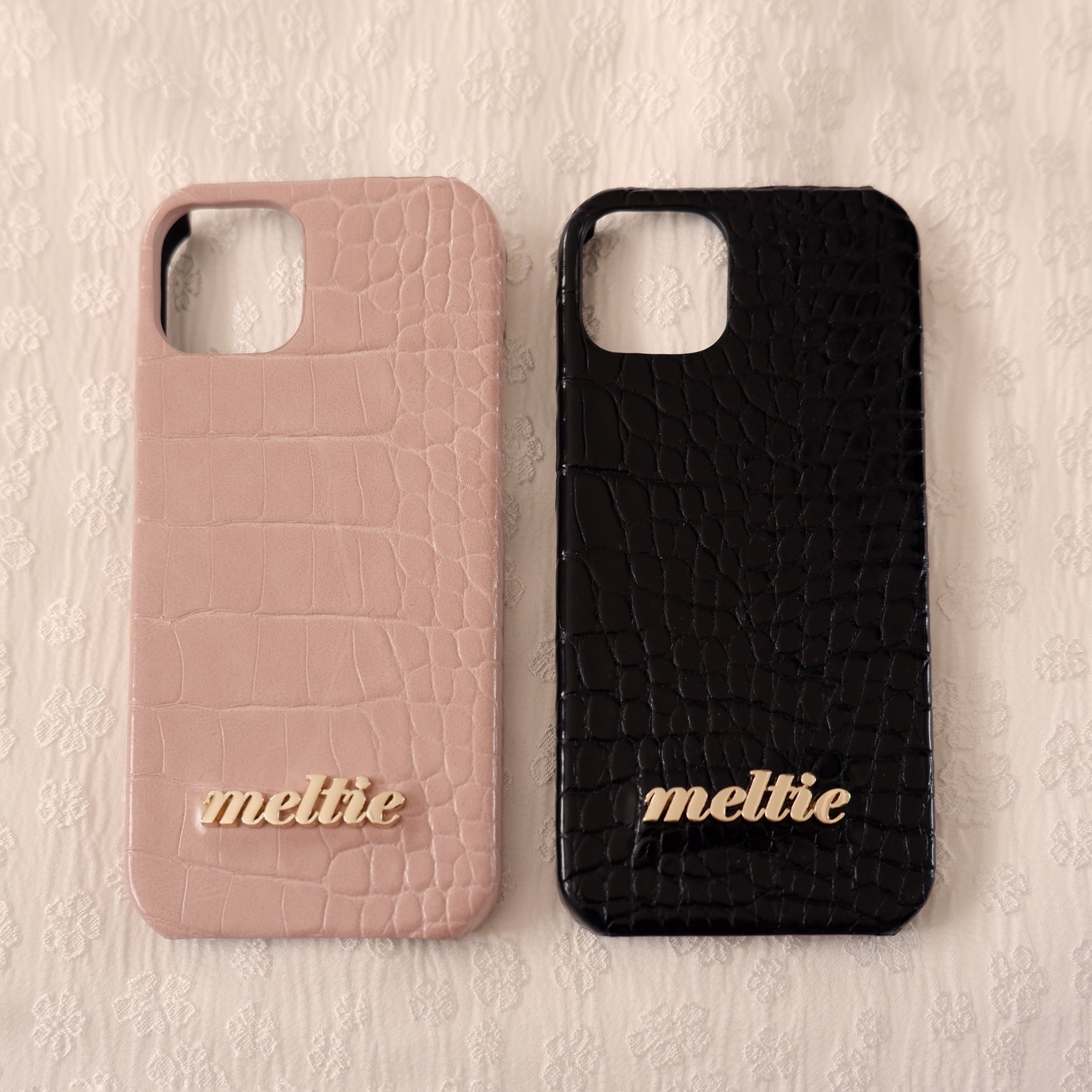 milky croco iPhone case