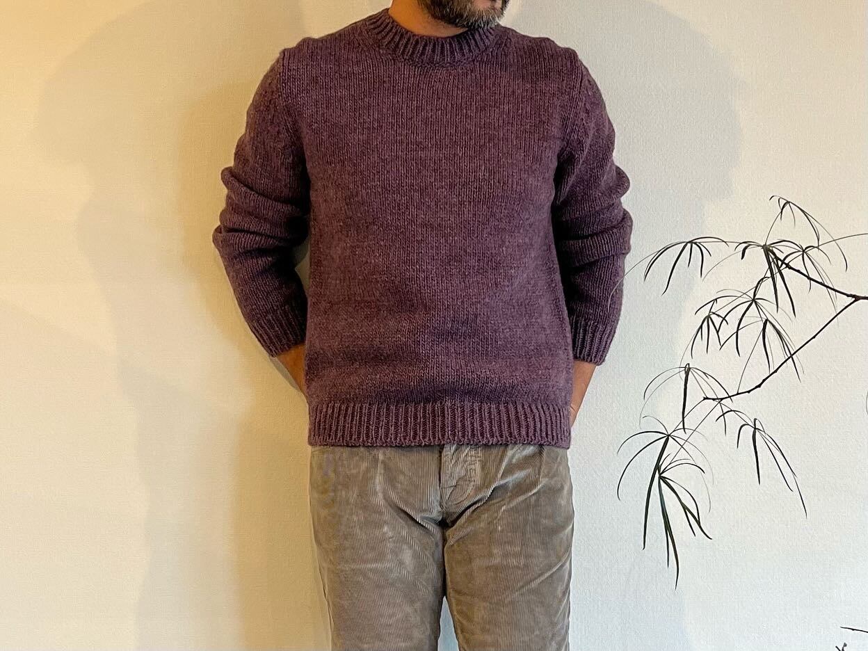 美品 Settefili Cashmere アルパカ 2トーンクルーネックニット Settefili Cashmere(セッテフィーリカシミア) Wool/Alpaca CrewNeck