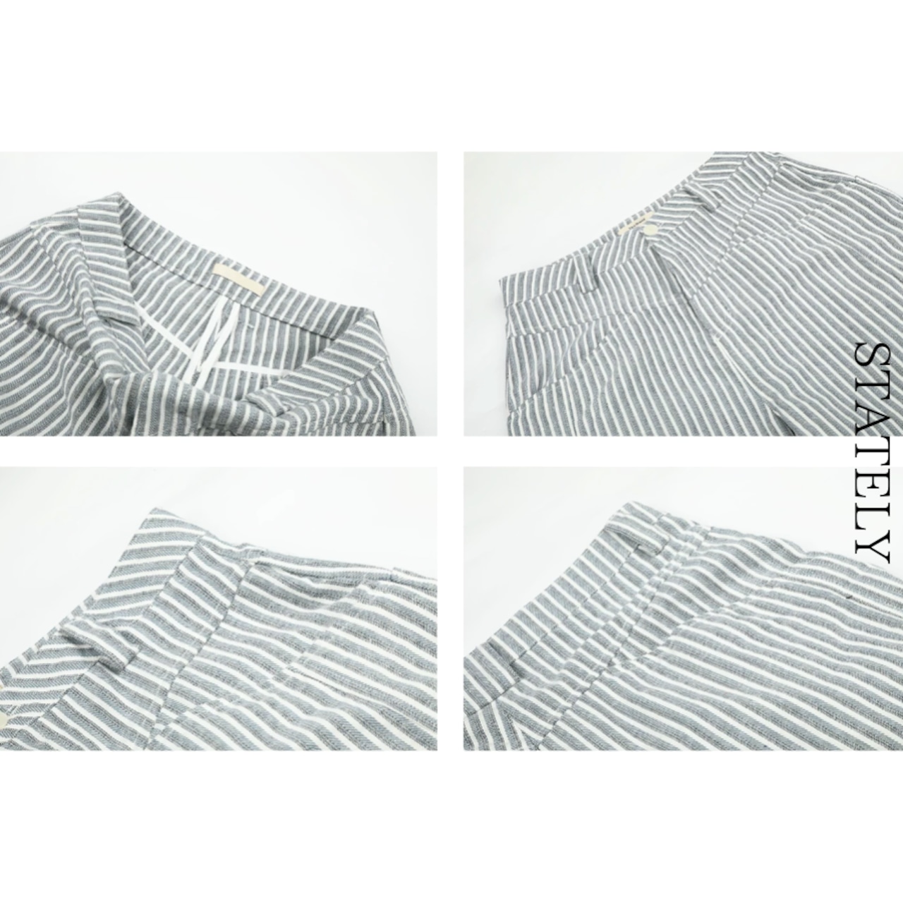 Stripe Linen ワイドパンツ_B223・画像4