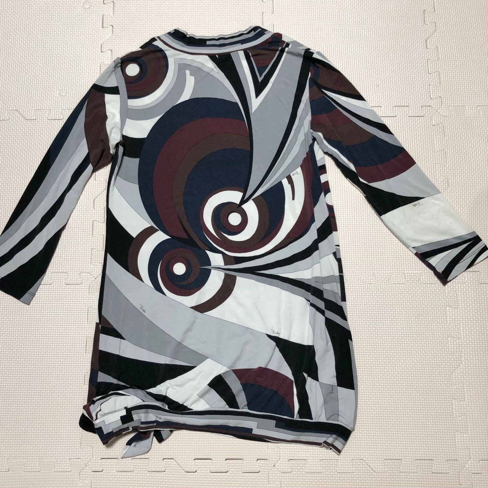 □高級ブランド□EMILIO PUCCI エミリオプッチ プッチ柄総柄ワンピース