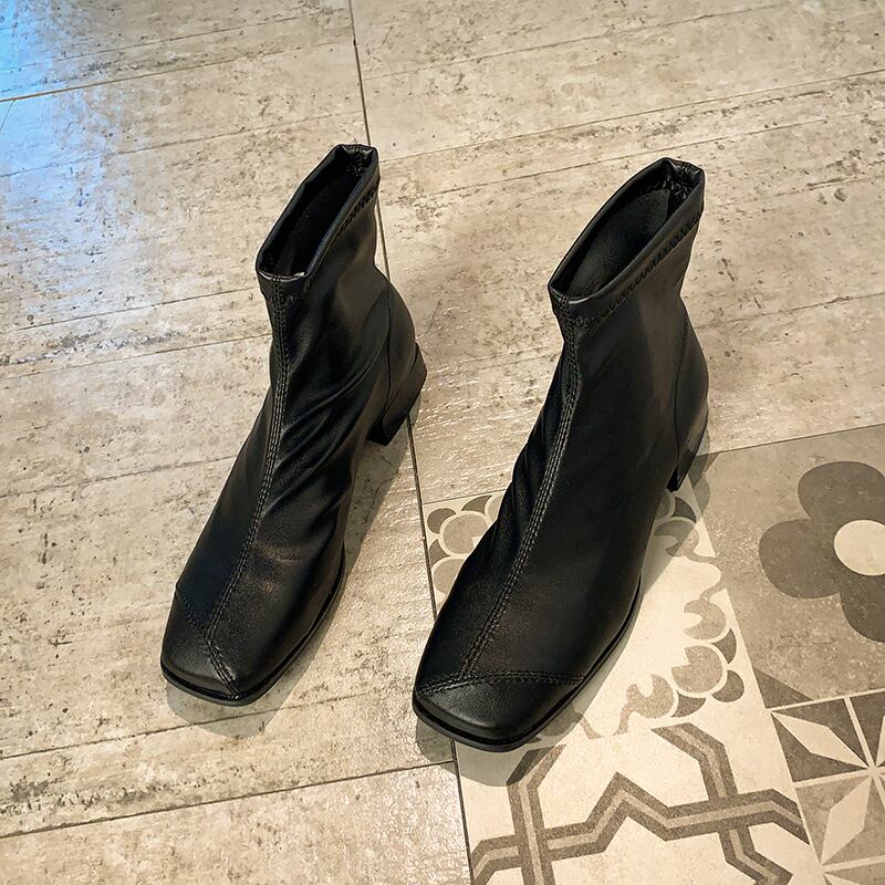 ショートブーツオータムウィンターレッドカジュアル薄手 靴 シューズ 秋物 冬物 スクウェア 部族の婦人靴52401583963