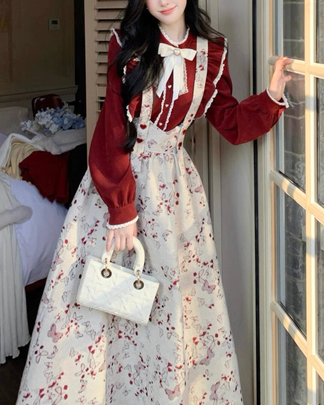 レッドバタフライジャンパースカート 25W08426