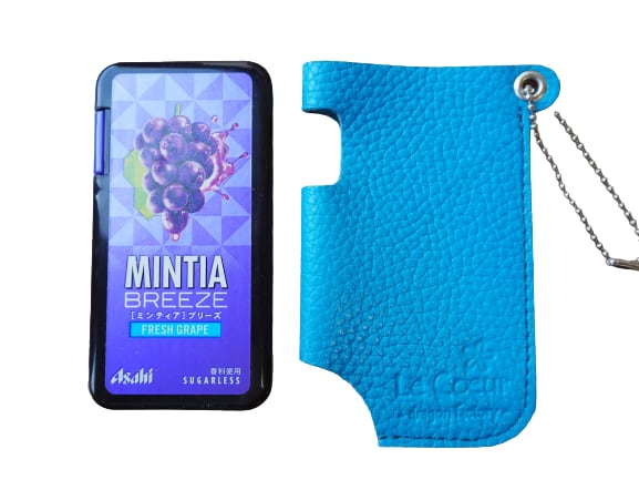 BREEZE用ミンティアケース（ブルー）イタリアンレザー