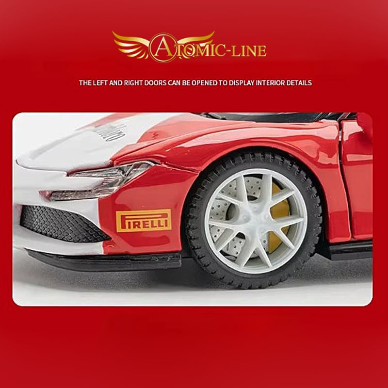 フェラーリ SF90 Marlboro ミニカー 1/32 ライト点灯 エンジンサウンド