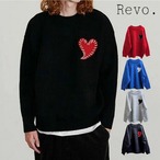 revo.ハート柄ルーズニット(4カラー)
