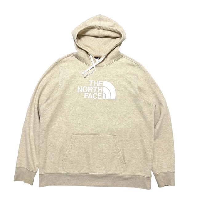 古着 ザノースフェイス THE NORTH FACE スウェットパーカー プルオーバー クリーニング済み メンズXL ベージュ系統