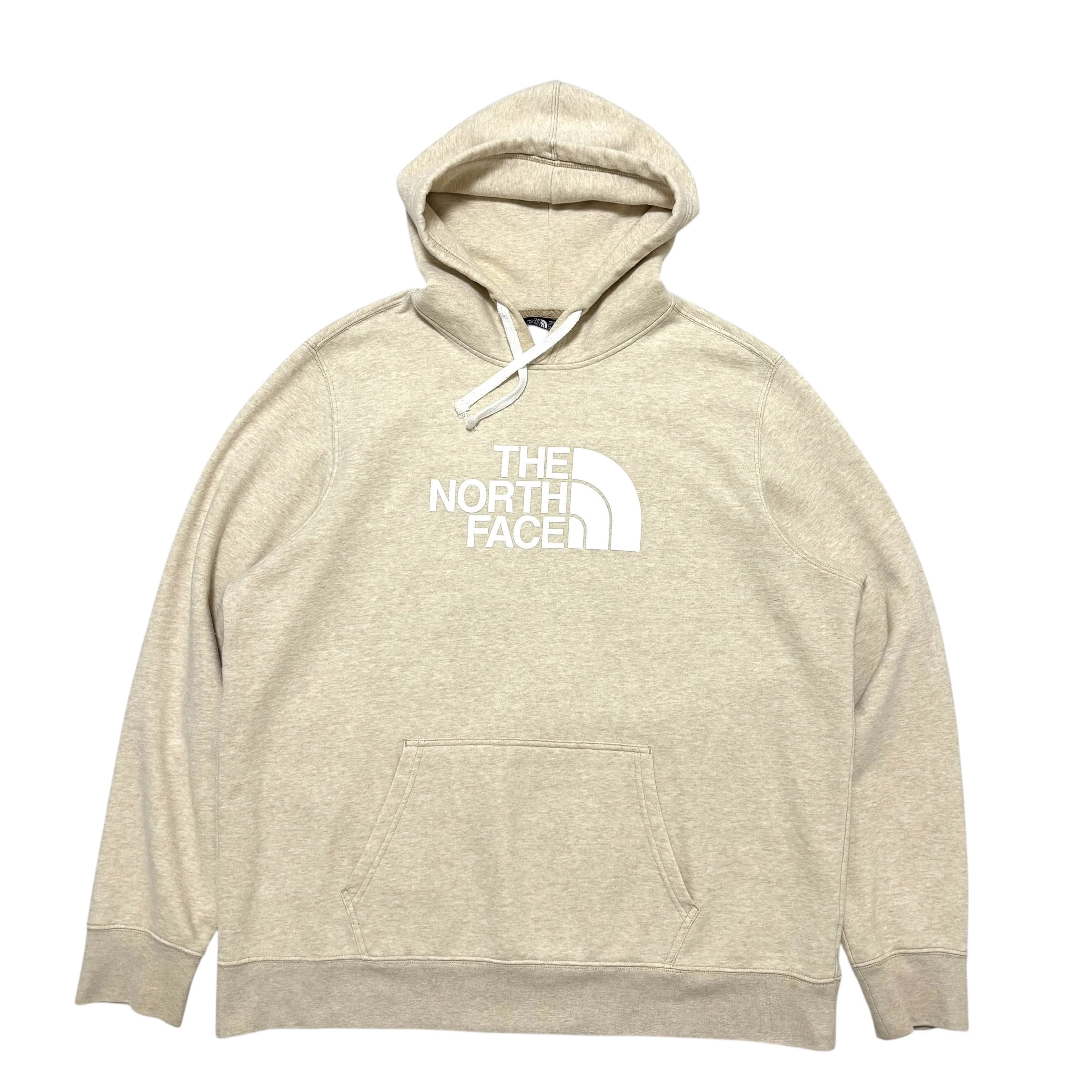 古着 ザノースフェイス THE NORTH FACE スウェットパーカー プルオーバー クリーニング済み メンズXL ベージュ系統