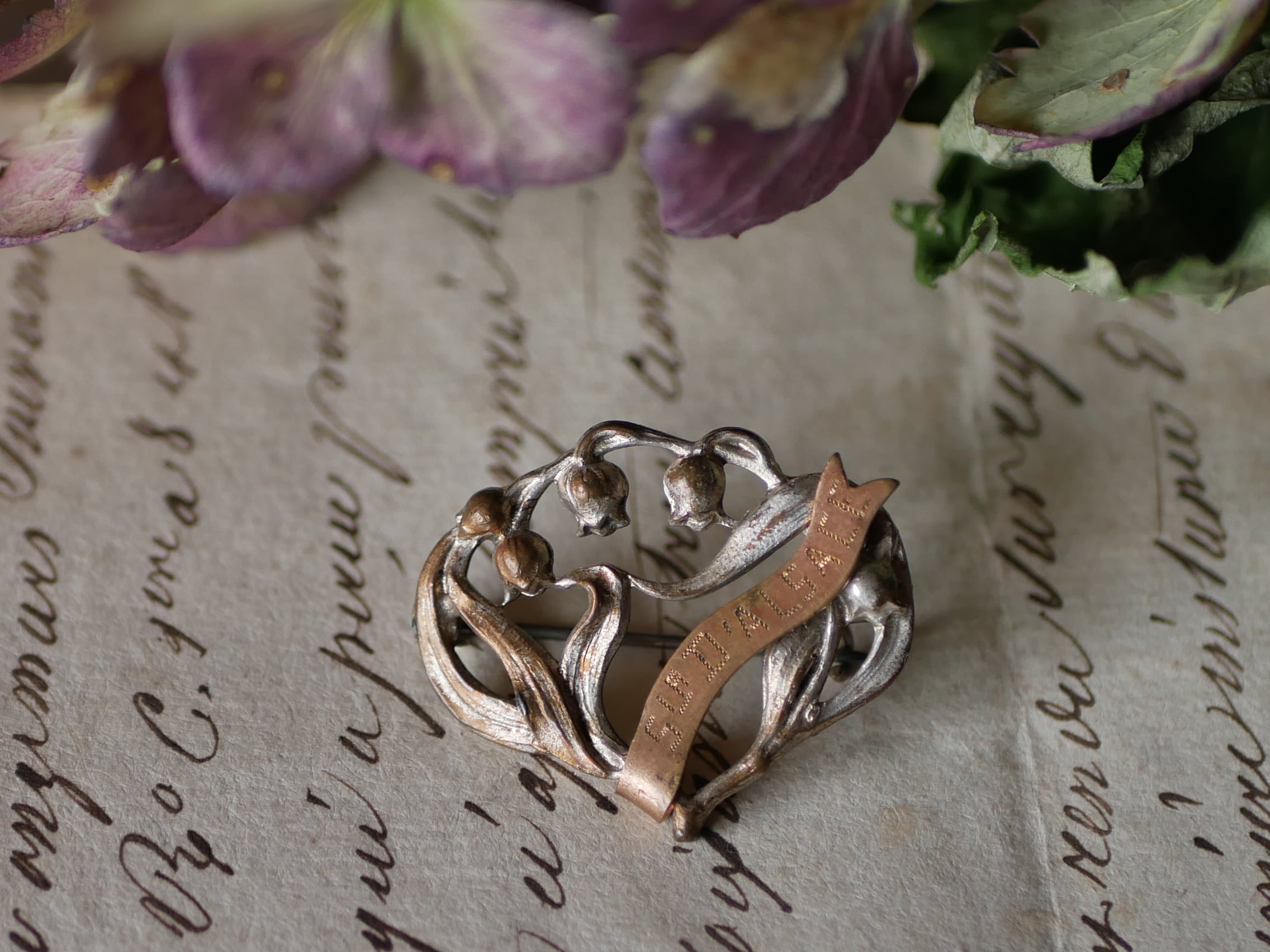 すずらん brooch ブロカント ヴィンテージ フランスアンティーク