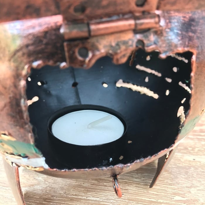 ブリキの象さんのキャンドルホルダー 高さ20cm モデル | アジアン