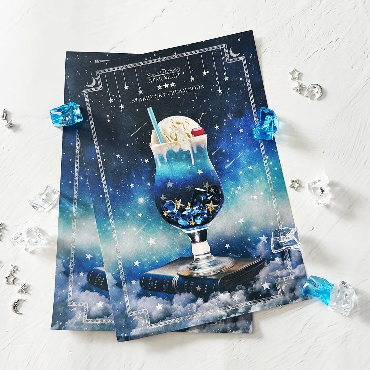 レターセット・便箋】【全3色】架空の星空喫茶 