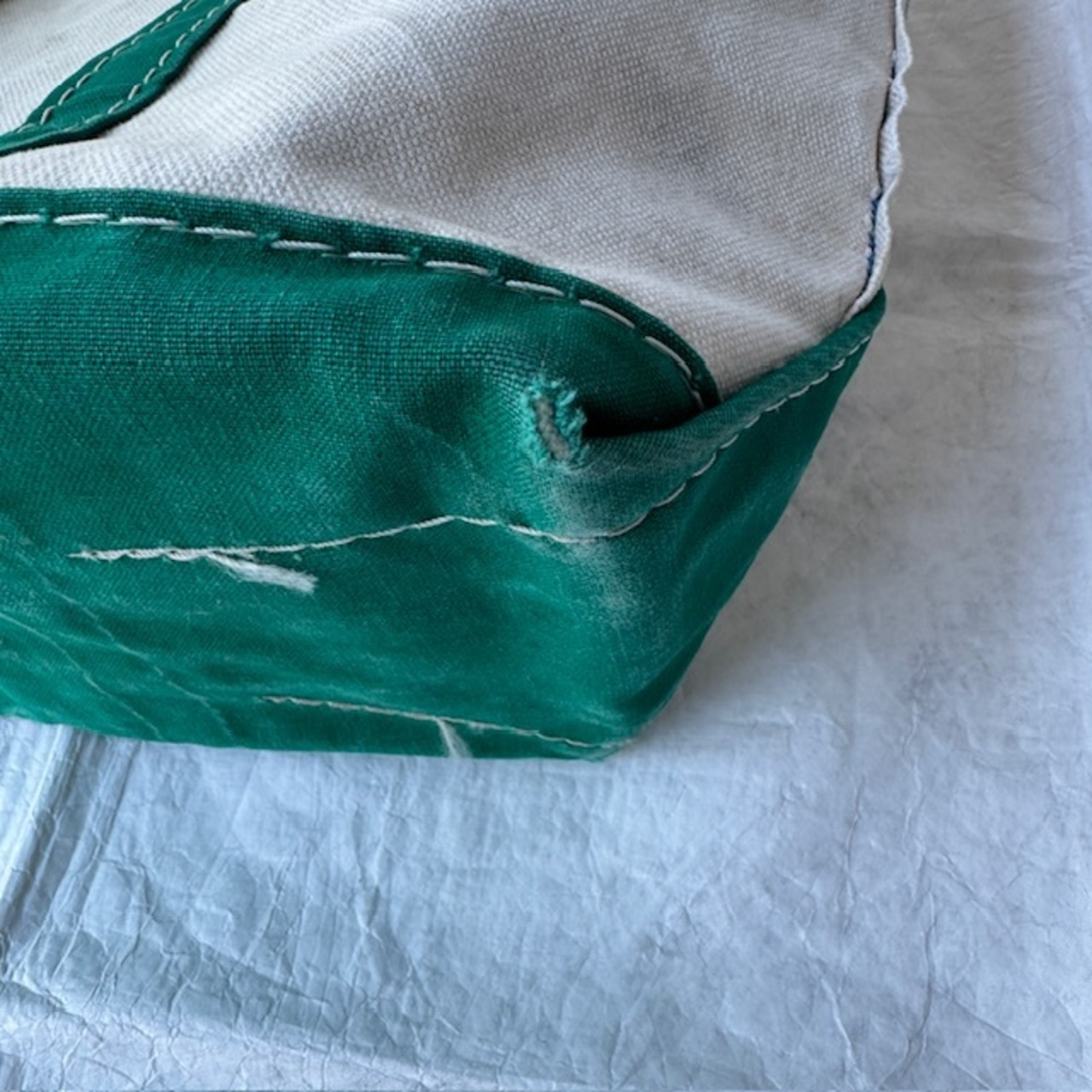 L.L.Bean ボートアンドトート M グリーン 80s 画像9