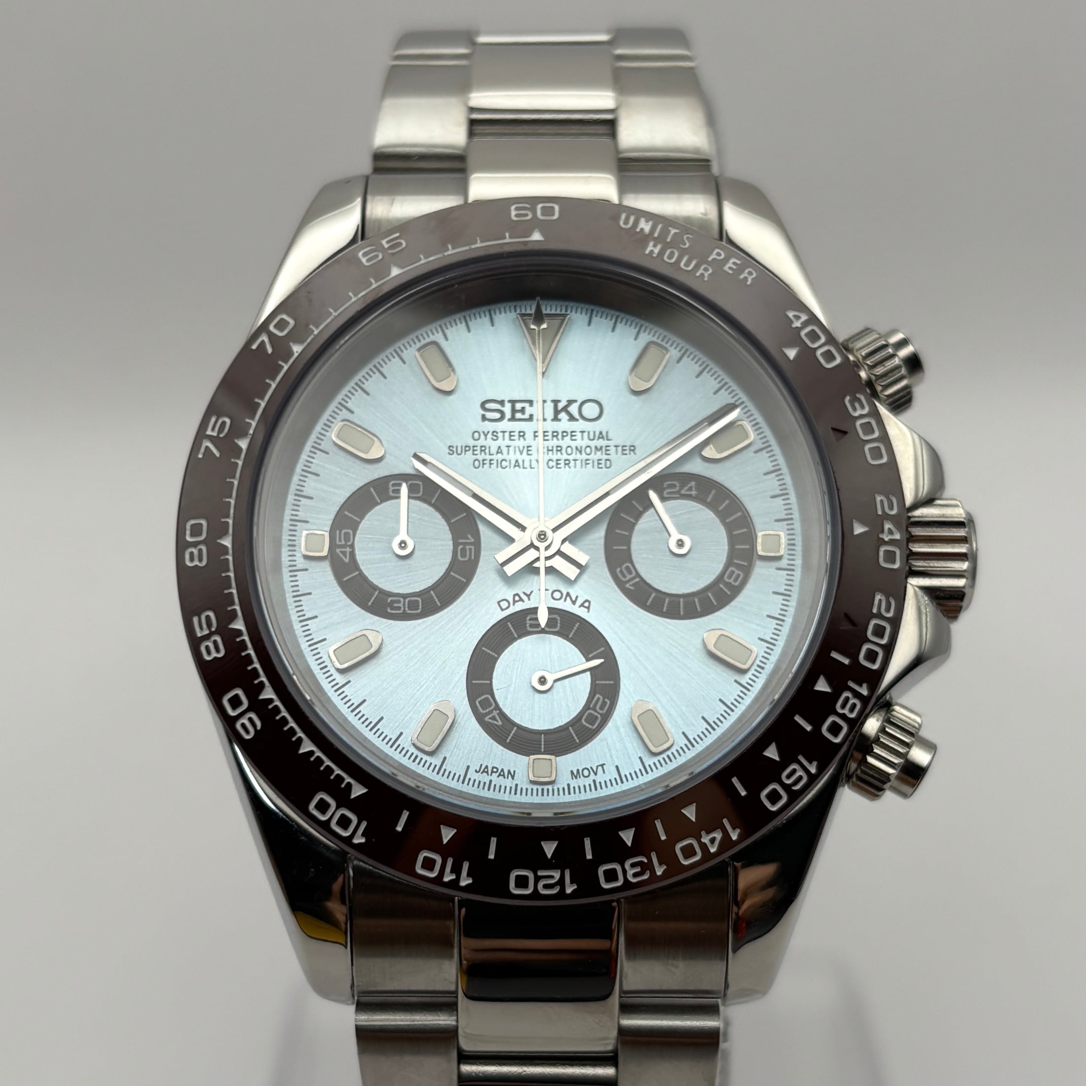 SEIKO MOD デイトナ アイスブルー | seiko mod専門店 MOD ONE