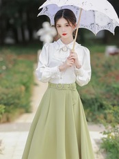 【0215】Retro Modern Long Sleeve 2 Piece Set