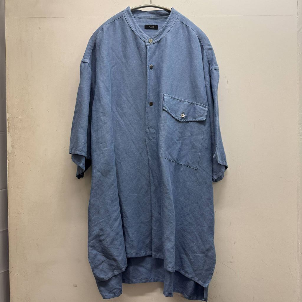 yleve イレ-ヴ Linen Viscose Over Dye Shirt 半袖シャツ 170-3150038