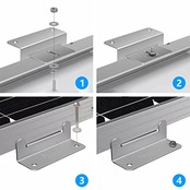 aleawol 16個セット ソーラー パネル取付金具 アルミニウム合金 Z ブラケット 太陽光パネル 取り付け金具 端部固定金具 ボート、RV、屋根、壁およびその他のオフガード取り付けに適した（シルバー）
