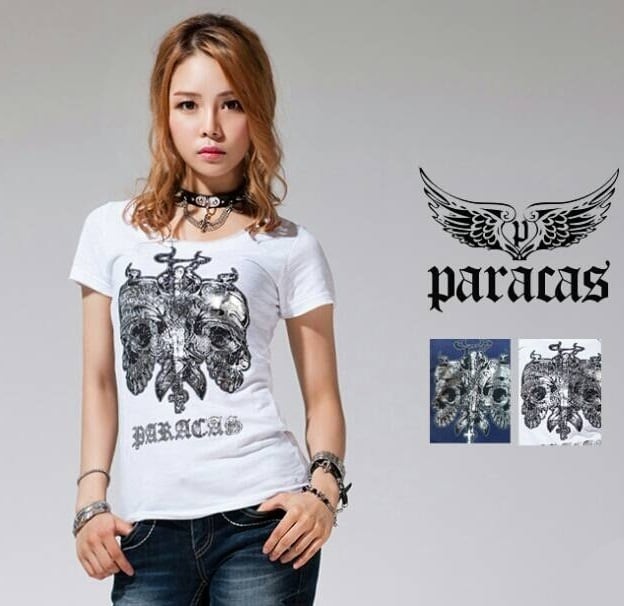 Tシャツ(半袖+袖なし) PARACAS T Shirt PWT14-3 WHITE SAINT Mxxxxxx Veges T-Shirt in White | SVD USA