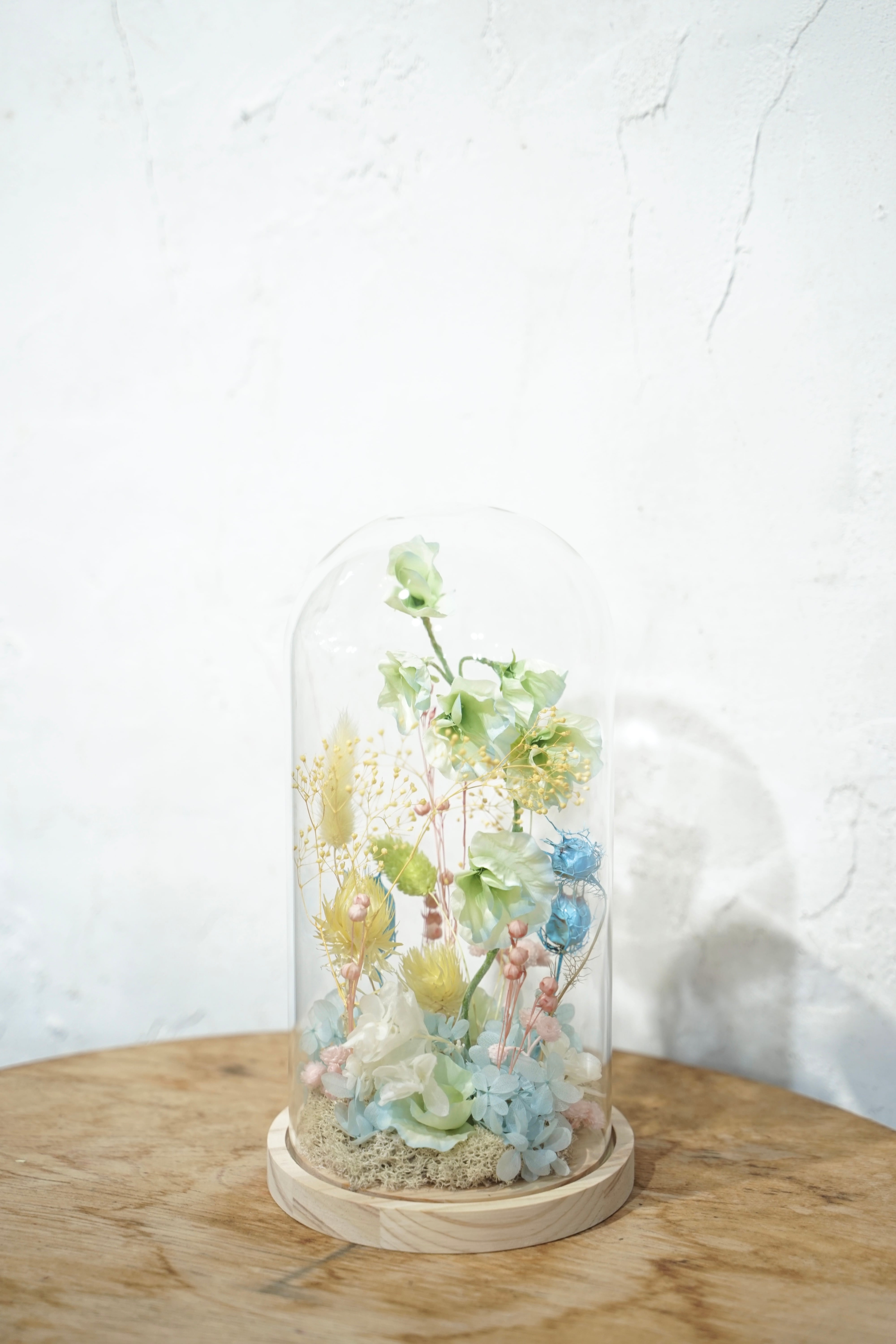 glass dome flower L/ガラスドームフラワー インテリア ギフト ドライ