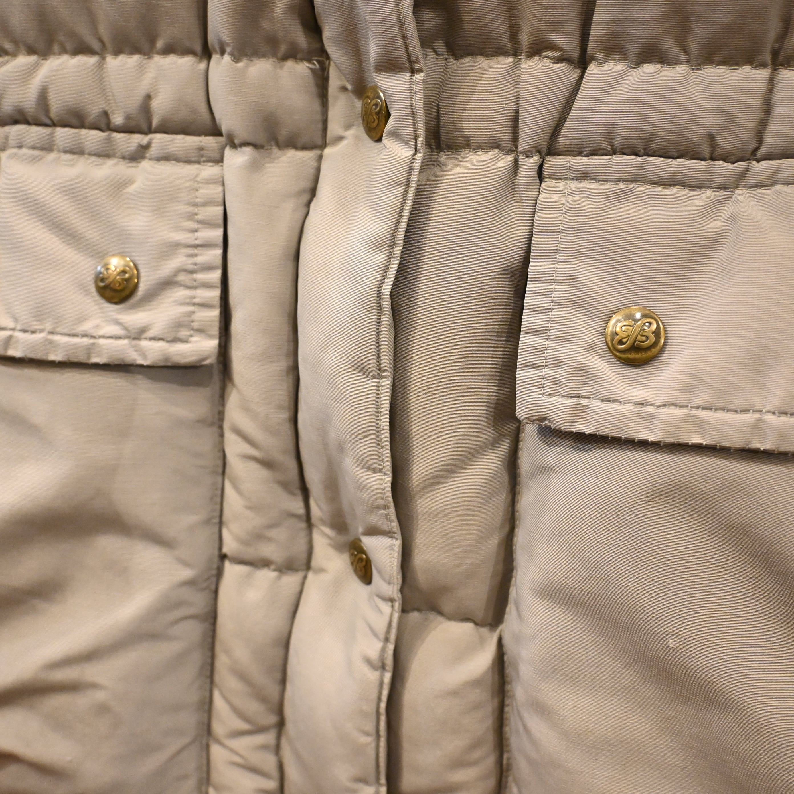 L ] Eddie Bauer 80-90's Canada製 Down Quilt Parker , Gray | 広島