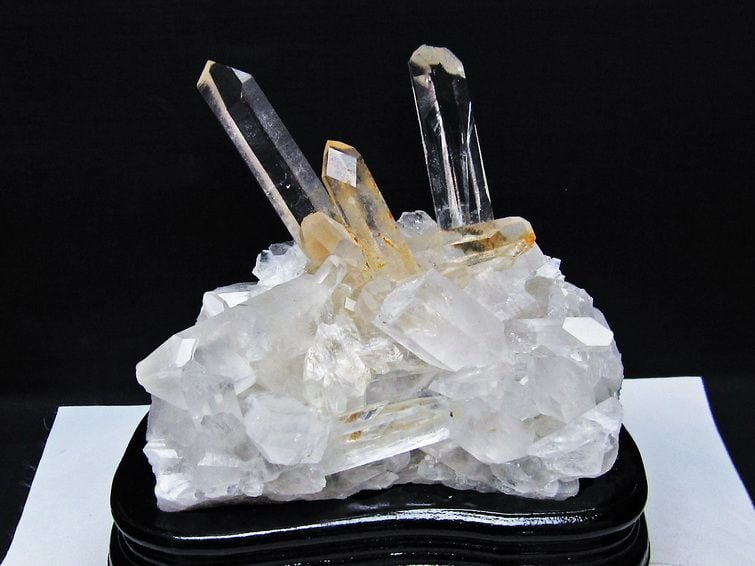1.4Kg 水晶 クラスター マダガスカル産 台座付属 水晶 原石 一点物 182