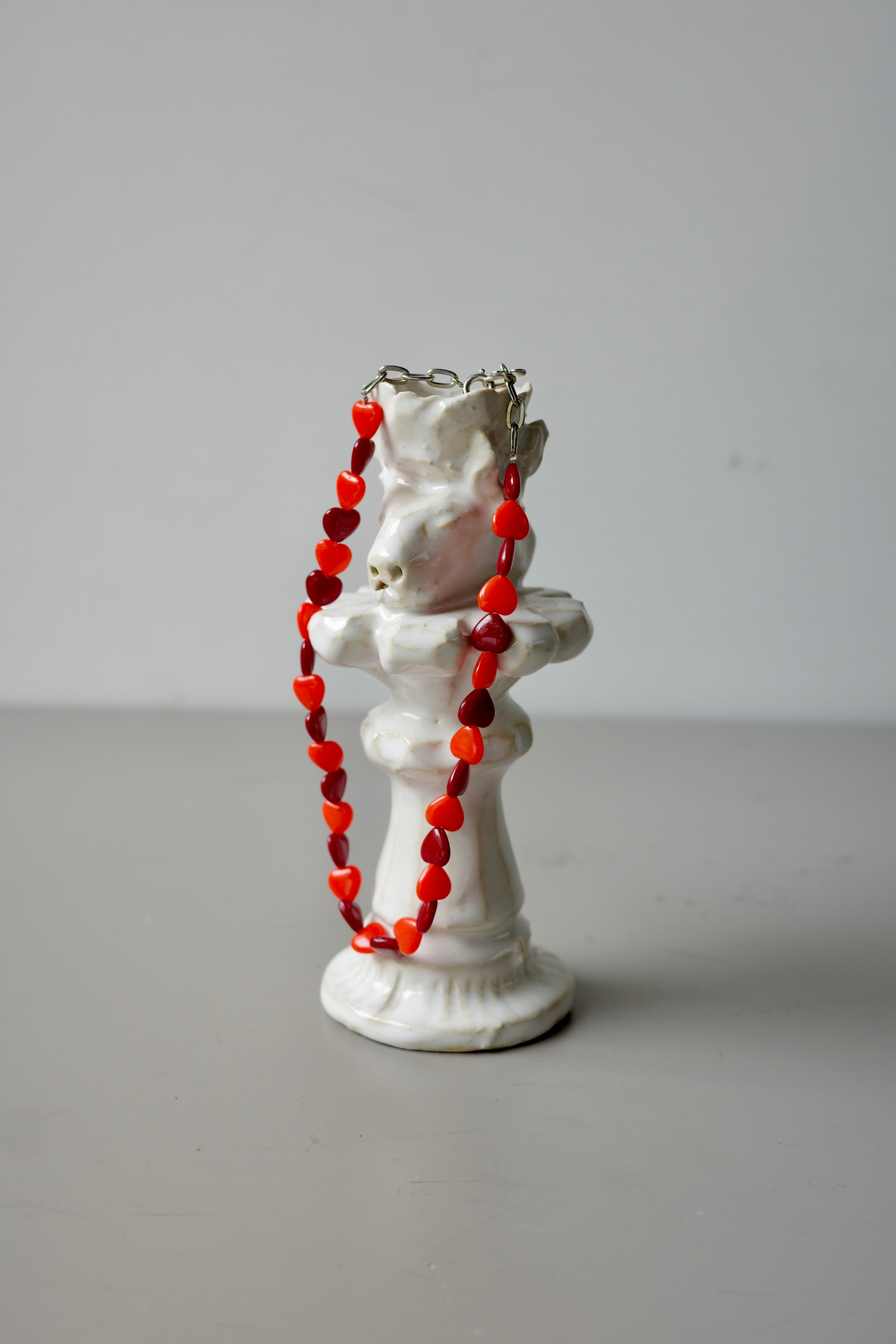 Daniel et Lili【60's Vintage Marble Heart Choker -Red/Orange-】