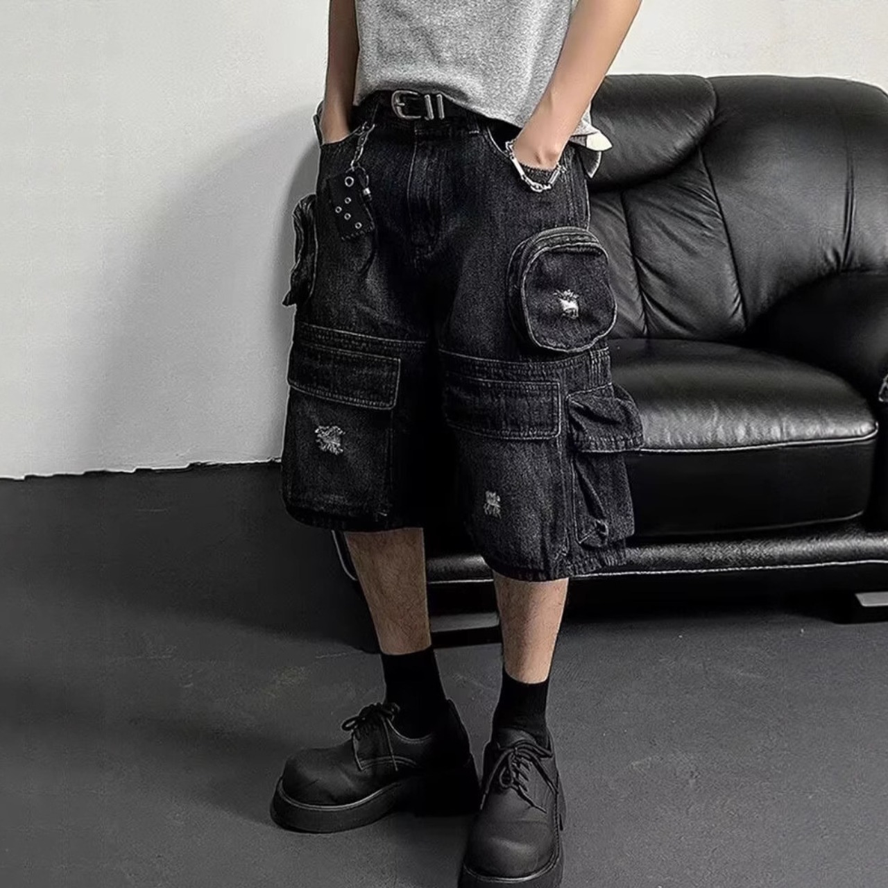 【City Utility】デニムカーゴショーツ　TB1940・画像12