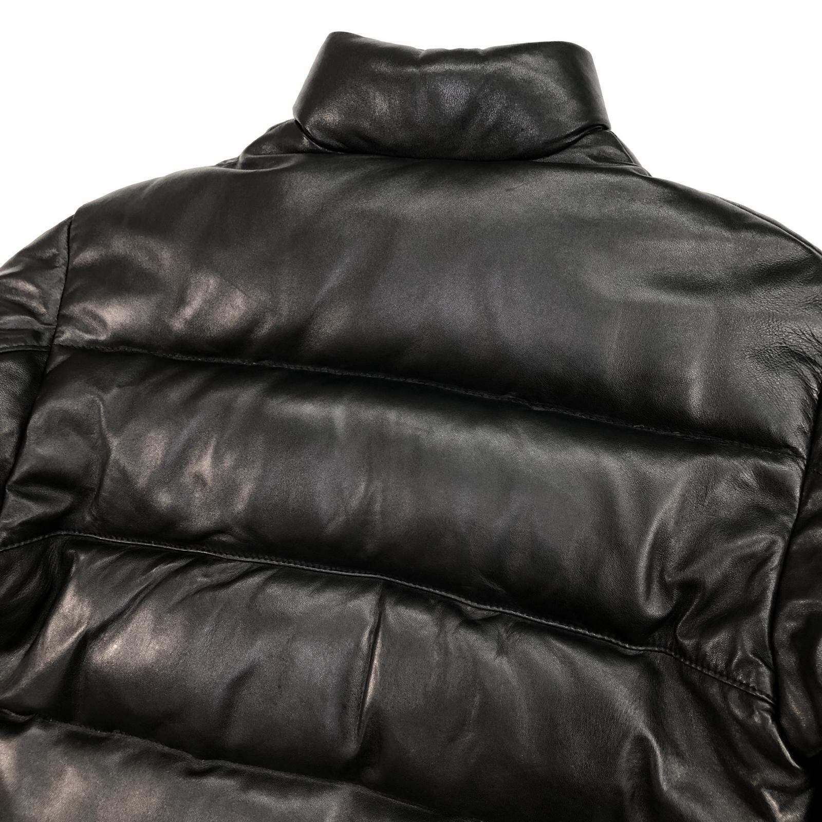 Schott NYC レザーダウンジャケット ブラック サイズ40