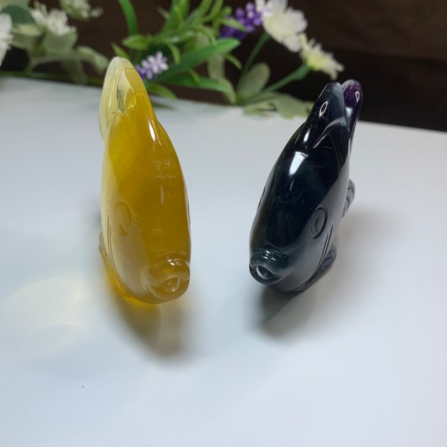 3.海のアニマル♪♪フローライトお魚さん☆ペアセット