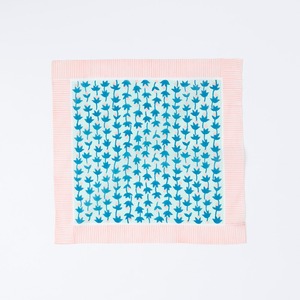 Scandinavian berry block print handkerchief