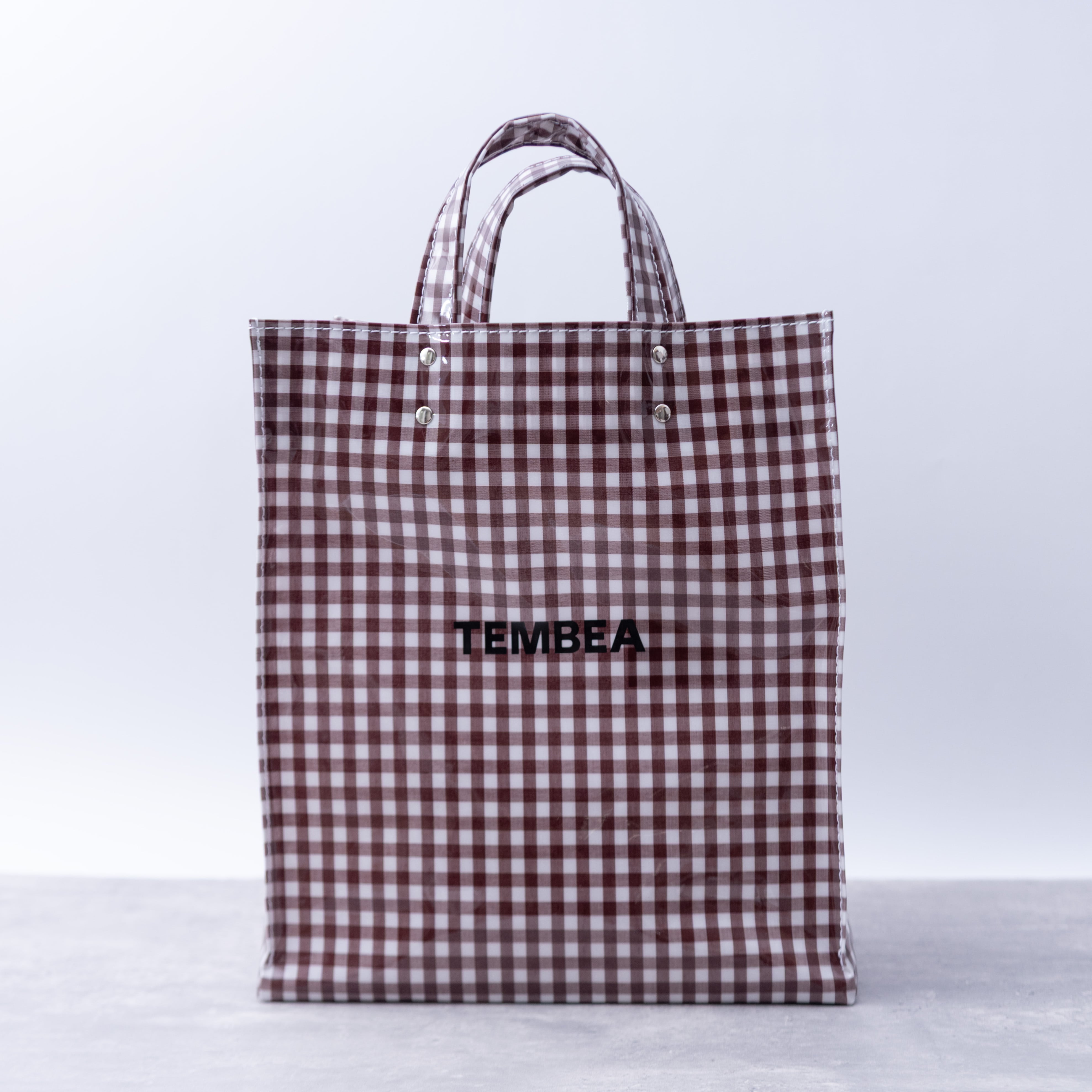 TEMBEA│PAPER TOTE MEDIUM GINGHAM｜テンベア｜ペーパートート