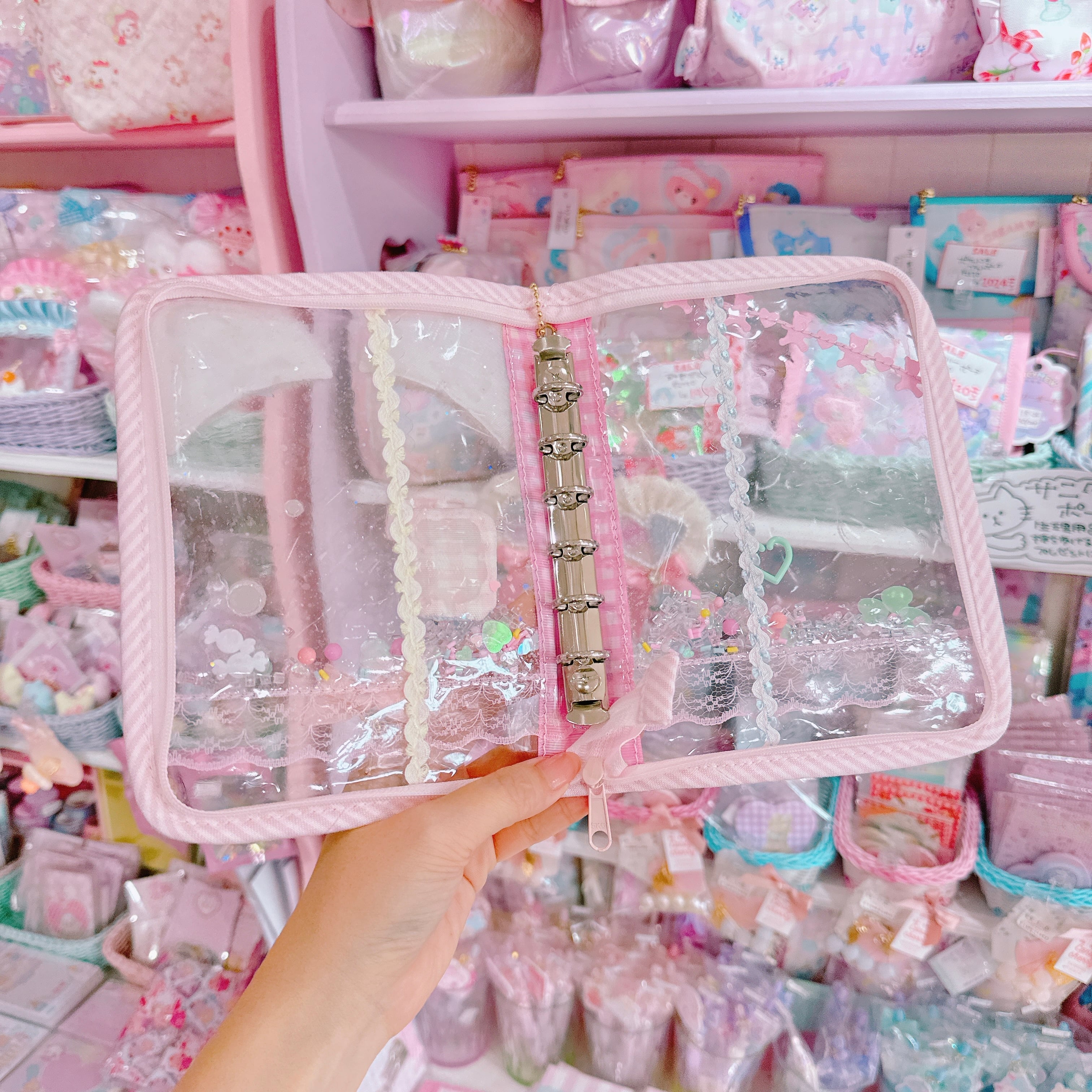 【K2】81-17ねこ耳A7シール帳（６穴）