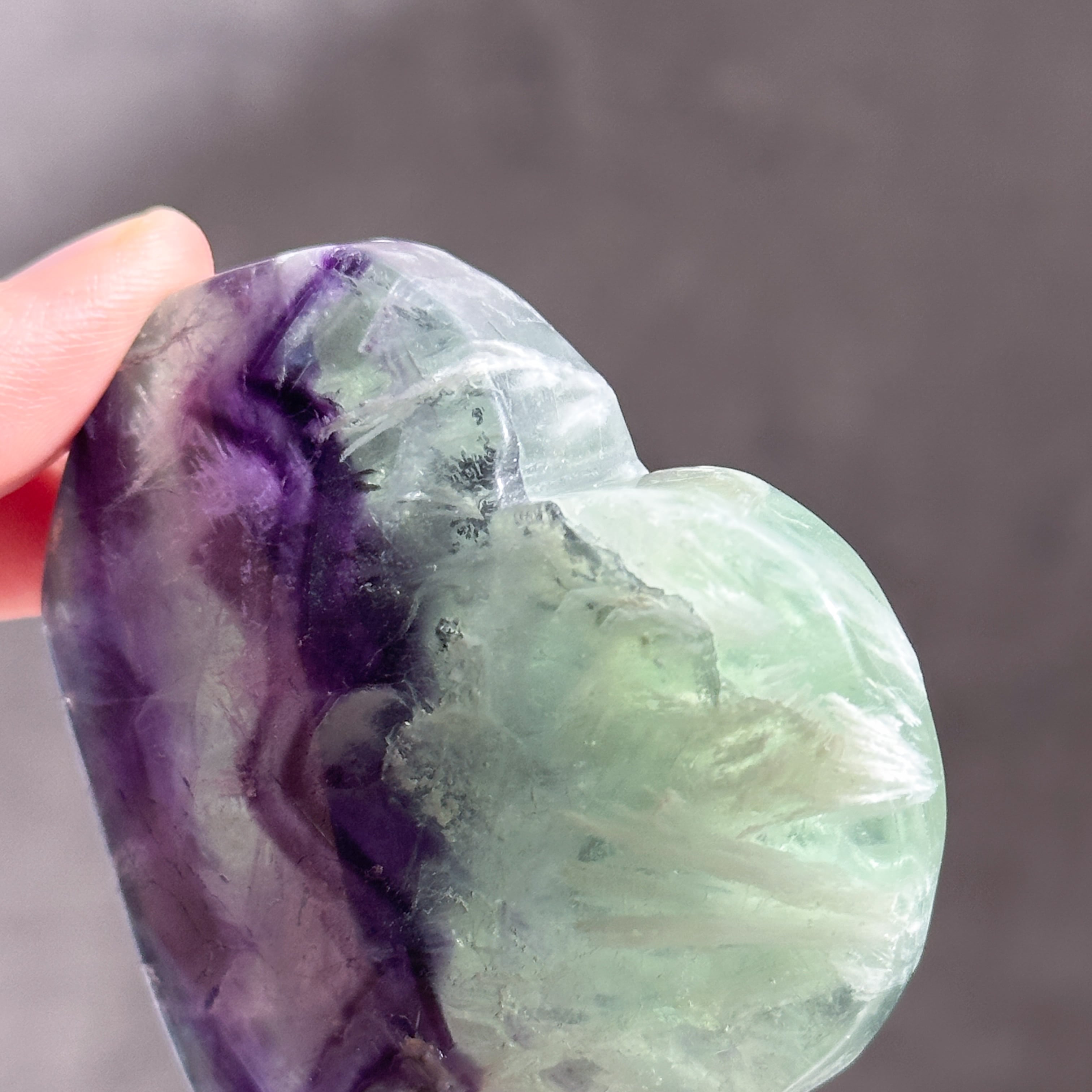 エンジェルフェザーフローライトハート 33◇ Angel Feather Fluorite
