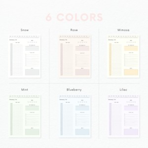 デジタルプランナー┊︎6色セット┊︎スケジュール管理┊︎ToDoリスト┊︎リンク付き