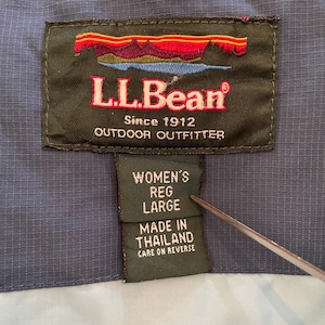 【L.L.Bean】マウンテンパーカー ナイロンジャケット アウター 刺繍ロゴ レディース L アウトドア エルエルビーン US古着