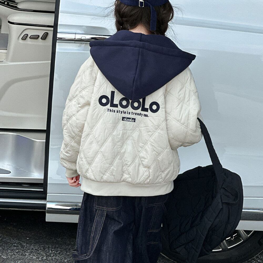 【送料無料】 子供服 女の子 フード付き 中綿 ジャケット キッズ 小学生 中学生 秋冬 アウター おしゃれ カジュアル シンプル 防寒 保温 暖かい 防風 アウトドア 通学 大人可愛い 大人女子