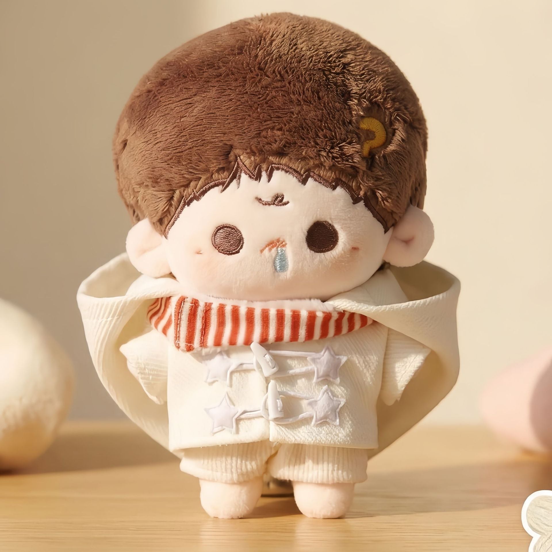 10cmぬいぐるみ用 秋冬 カジュアル フード付きケープ+トップス+パンツ+