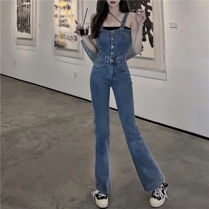 デニムサロペット フレアパンツ | selectshop Lapipi