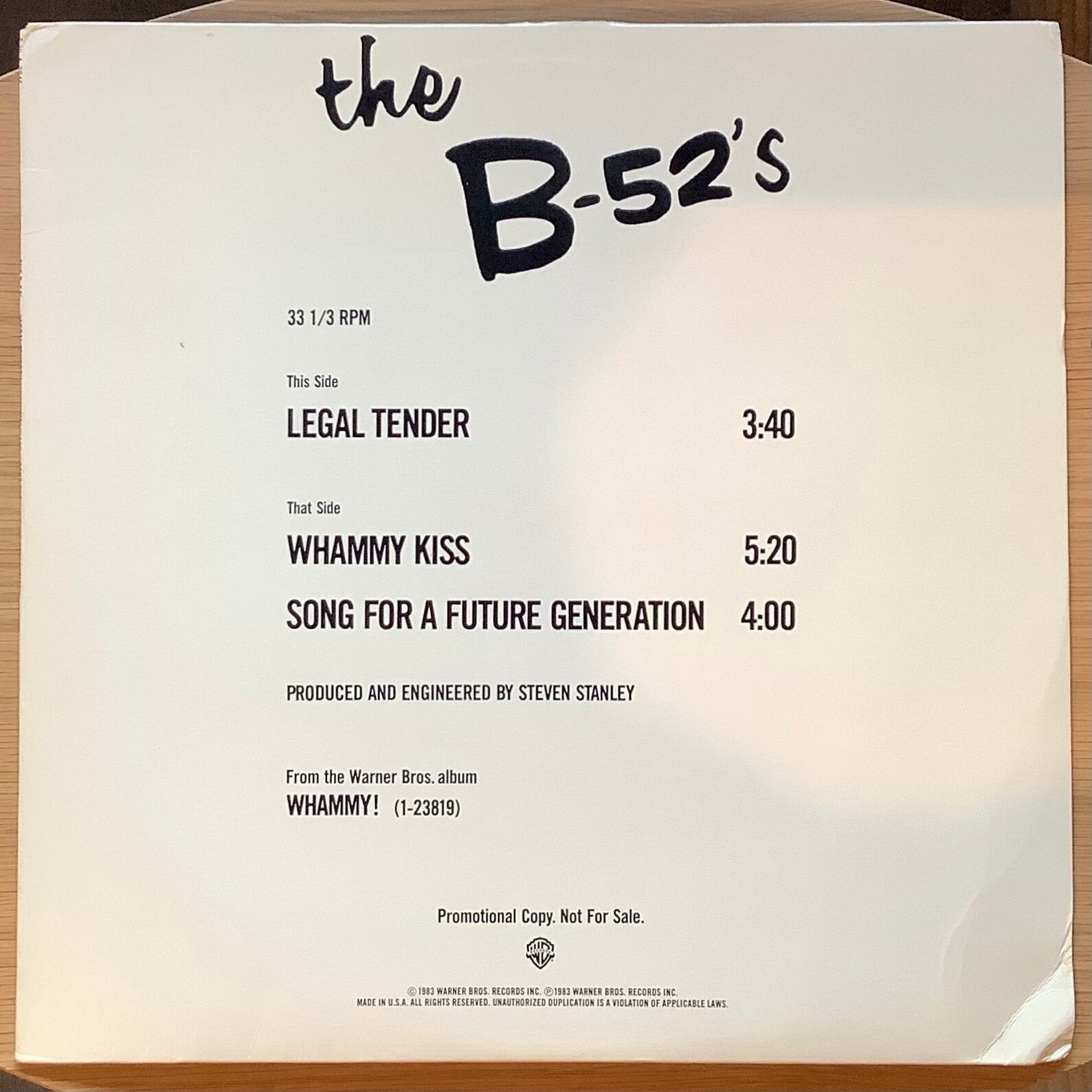 THE B-52'S / LEGAL TENDER | Plastic Soul Records