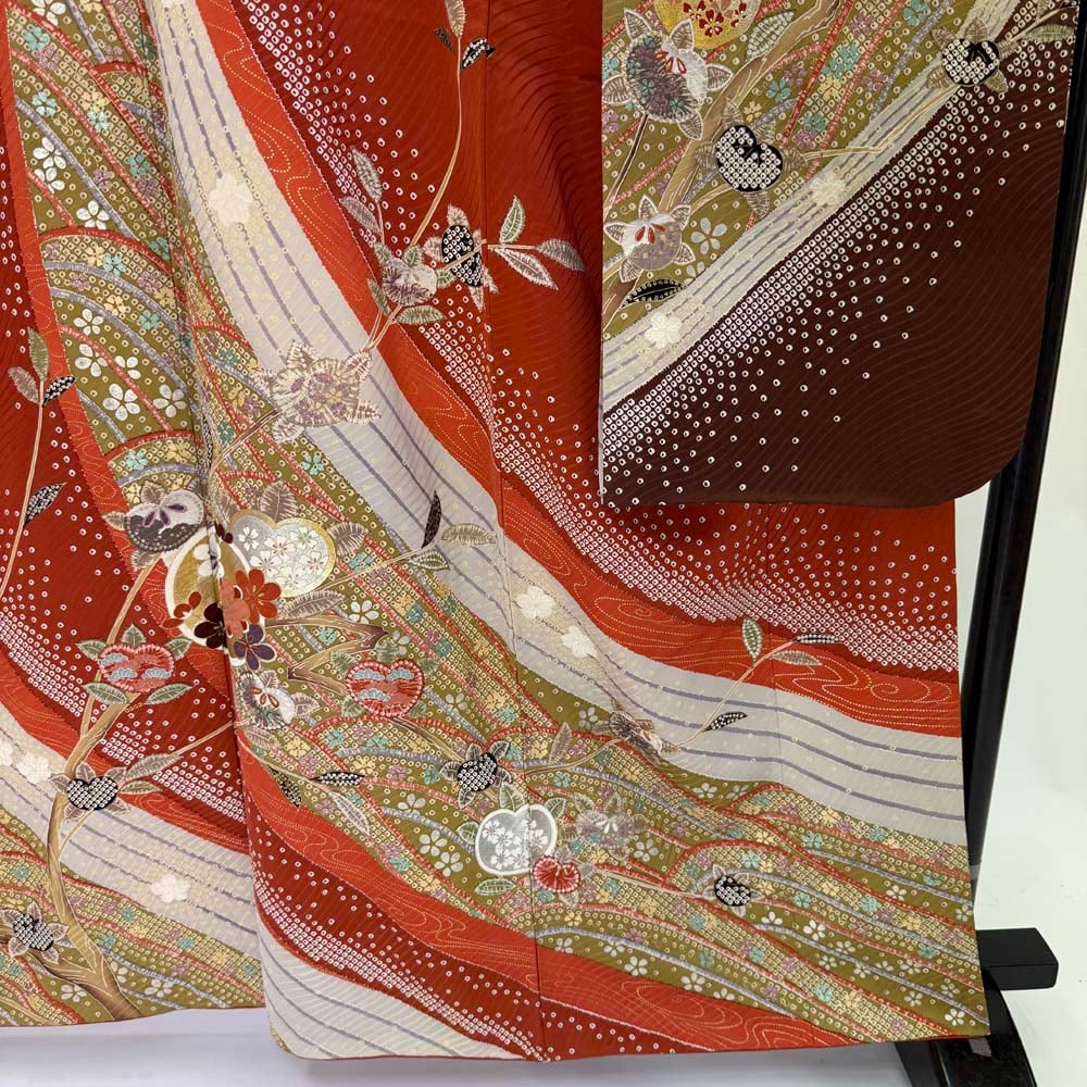 振袖 身丈162cm 裄丈66cm 正絹 美品 名品 【中古】 ef58d9a5a98b6fc63eb7283234362e
