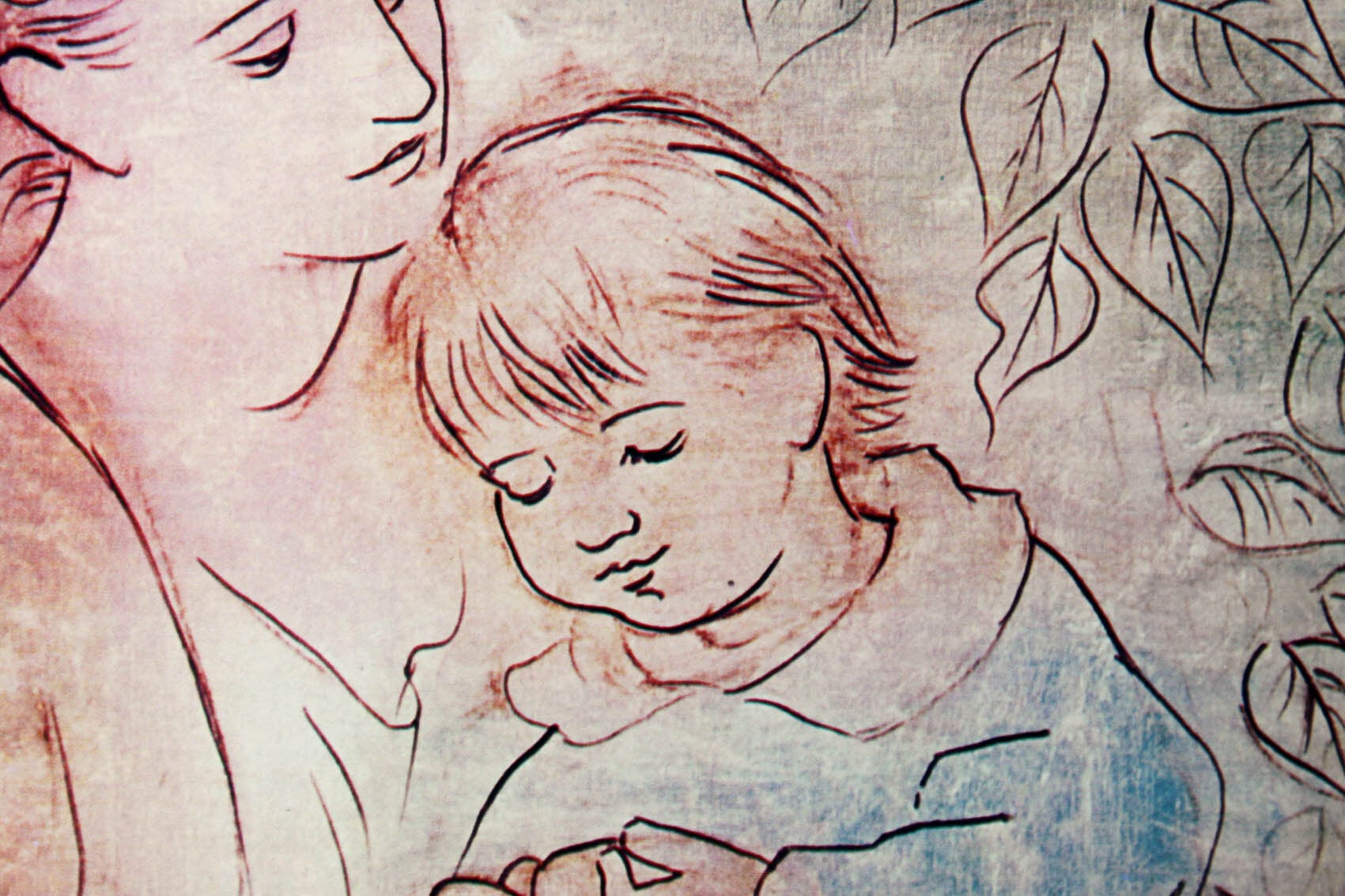 パブロ・ピカソ「母と子」作品証明書・展示用フック・限定500部